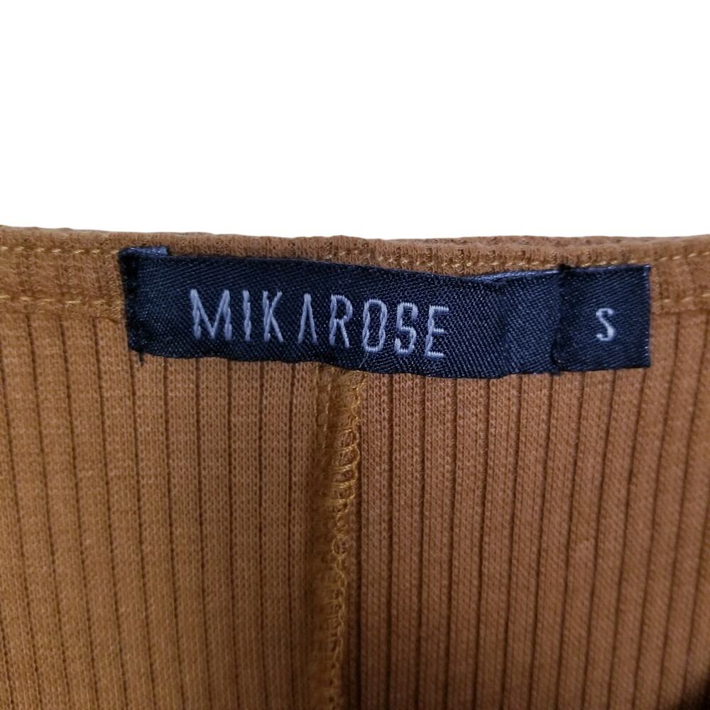 MIKAROSE Ribbed Knit Scoop Neck Sheath Dress Mocha - Size Small - Picture 5 of 7